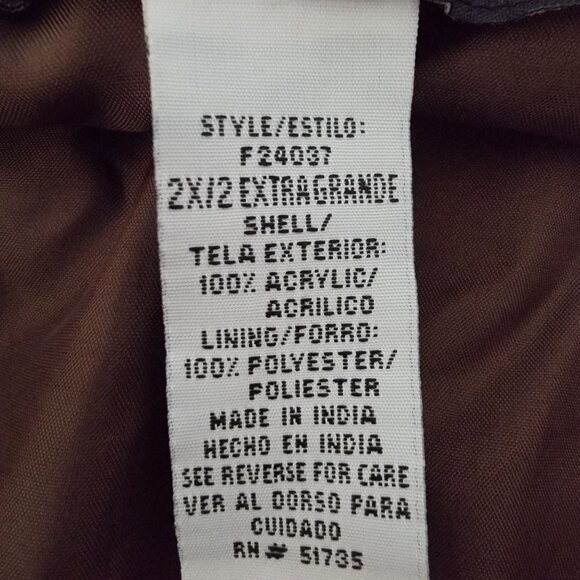 VTG Sag Harbor Womens Midi Skirt Faux Wrap Sz 2XL Brown & Gold Brocade Preppy - Picture 4 of 12
